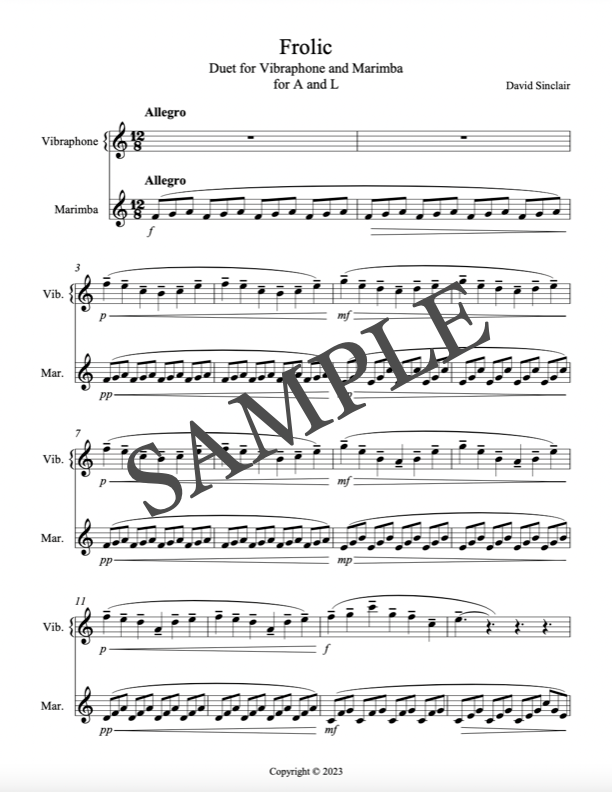 Frolic by David Sinclair (DIGITAL DOWNLOAD)