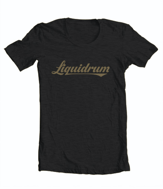 Black Logo Tee (dusty gold)
